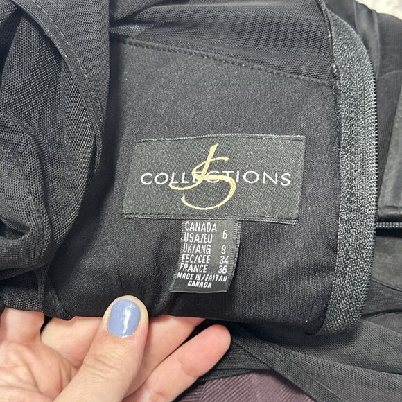 Vtg Y2K Bustier Top Womens 6 Black Sheer Mesh Party Grunge Whimsigoth Sexy Edgy - Picture 13 of 15